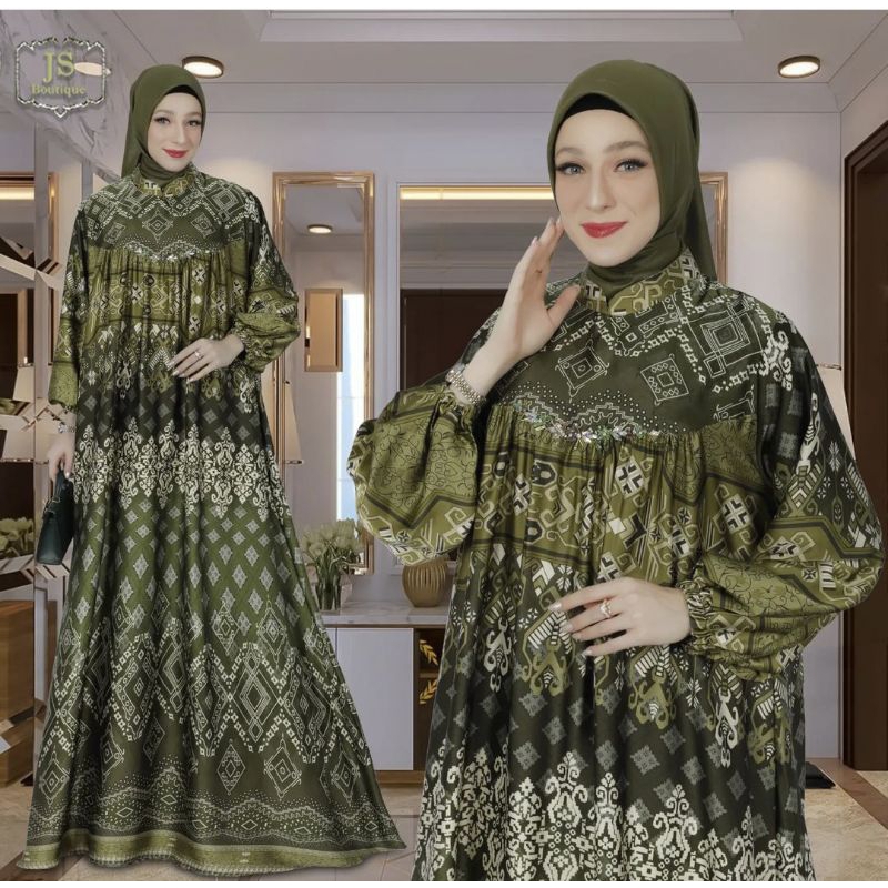 Gamis Mewah Elegan Siap Kirim Gamis Silk Dior silk Armani silk