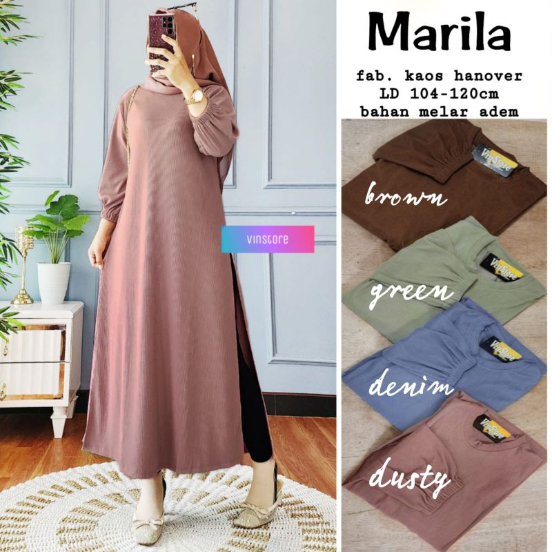 ( RESTOK ) ATASAN KAOS HANOVER MARILA TUNIK // KYLA // ALEA IMPORT ORI BY VINSTORE