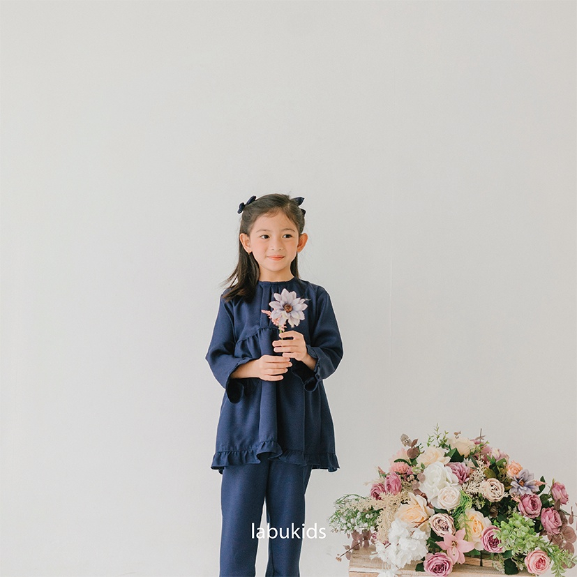 Labu Kids - Rumi Tunic Set / Setelan Tunik Baju Anak Perempuan Lebaran Raya Collection