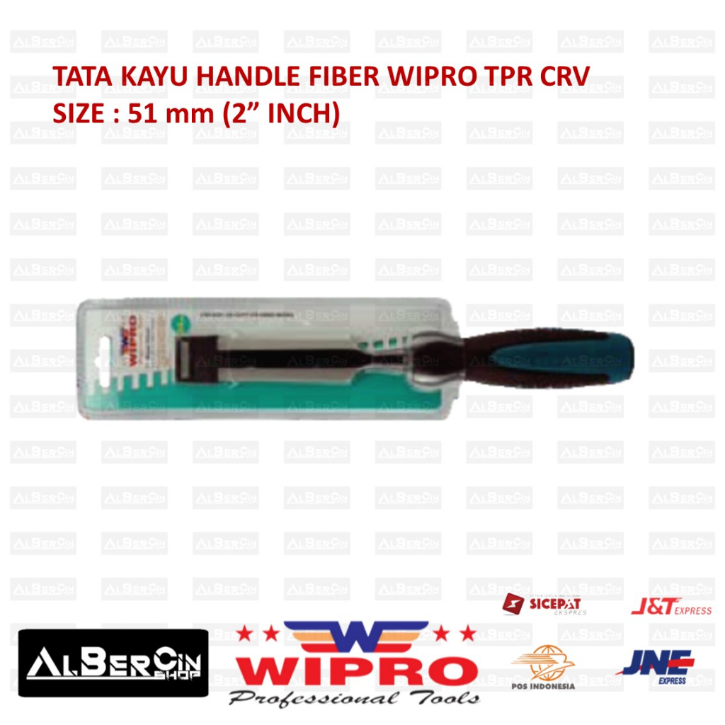 Tata Kayu Pahat Kayu 51mm Handle Fiber WIPRO