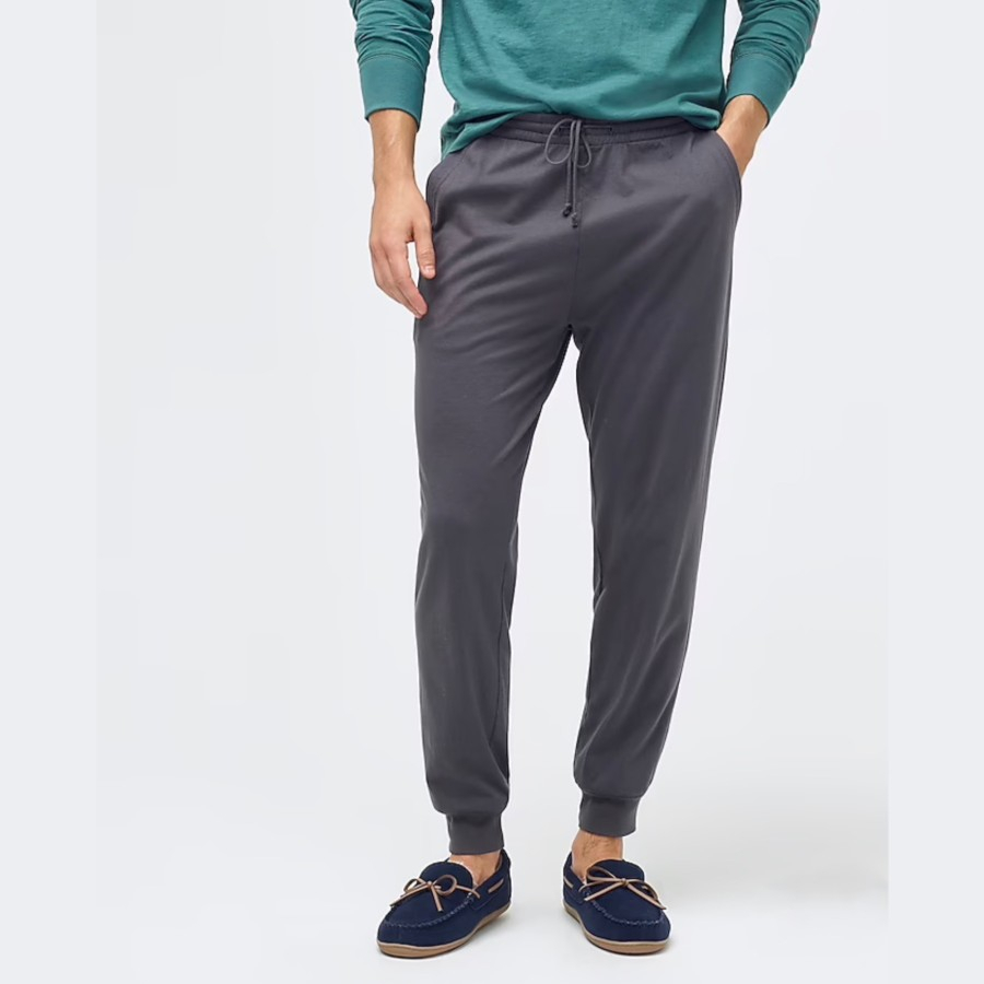 Celana J.Crew Jersey Pajama Jogger Lounge Pant Dark Grey - M