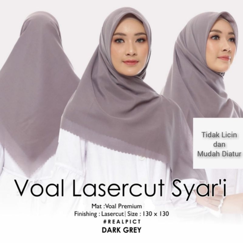 JILBAB VOAL LASERCUT SYAR'I