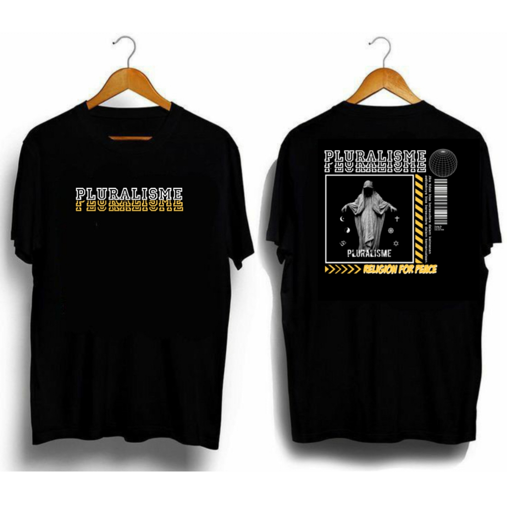 Kaos distro pluralisme streetwear/kaos pluralisme B1/Kaos distro murah/kaos distro satanic baphomet 
