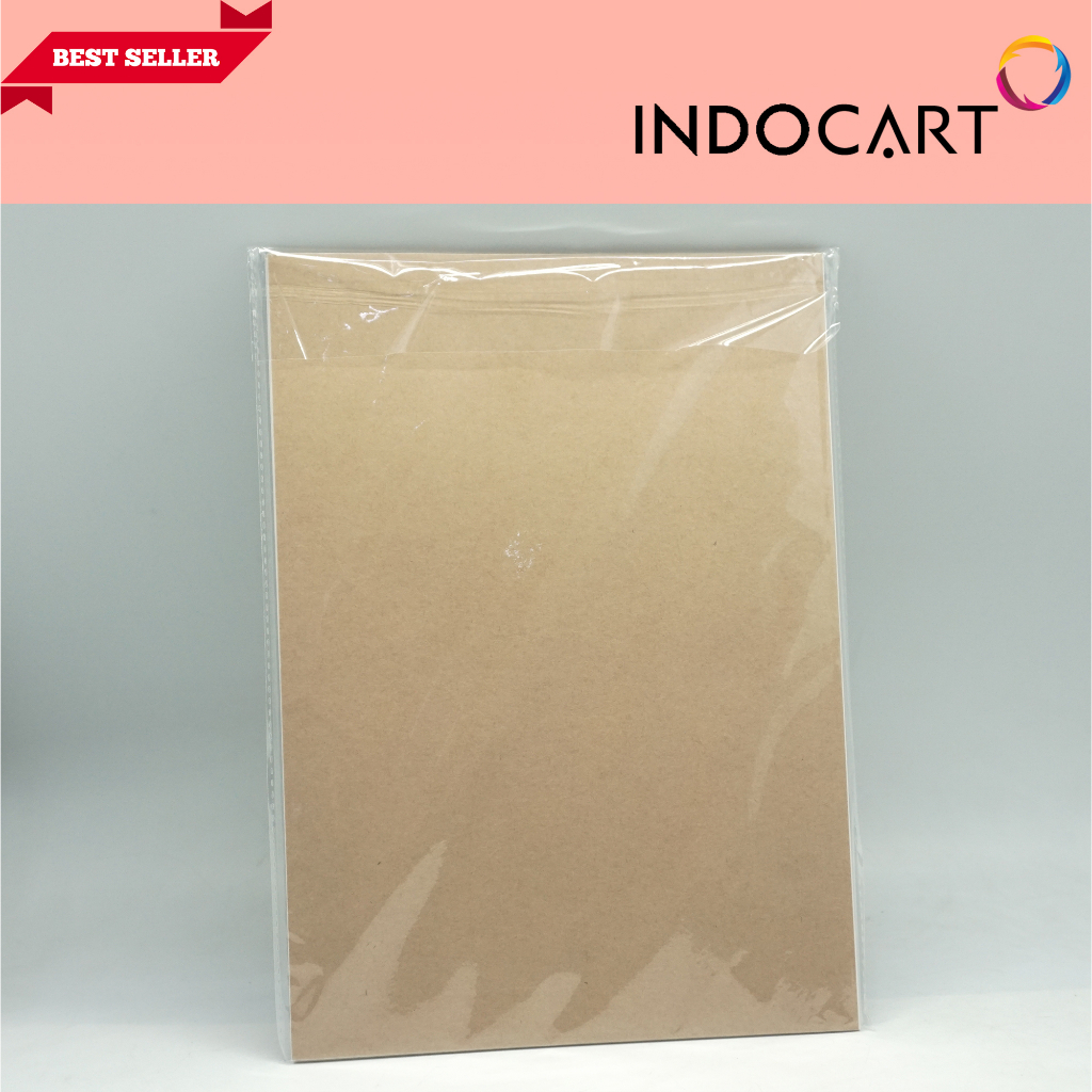 IndoCart Sticker Kraft Paper Dark-A4-20s