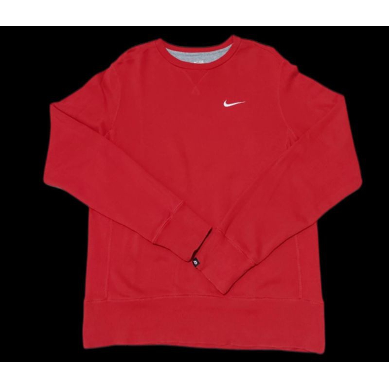 Hoodie Nike crewneck merah