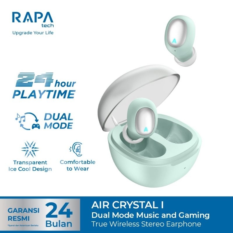 Rapa TW3031 Air Crystal Bluetooth 5.3 TWS Earbuds Dual Mode Ultra Low Latency