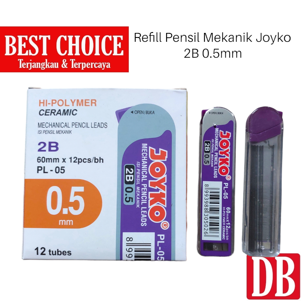 

Refill / Pencil Lead / Isi Ulang Pensil Mekanik / Mechanical Pencil Joyko PL-05 2B 0.5mm