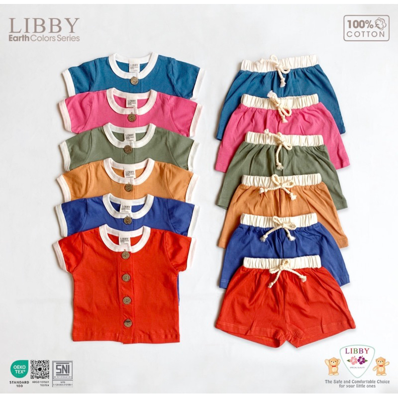 Libby Rocco set setelan pendek - LIBBY Earth Stelan Rocco Set Pendek Celana Pendek