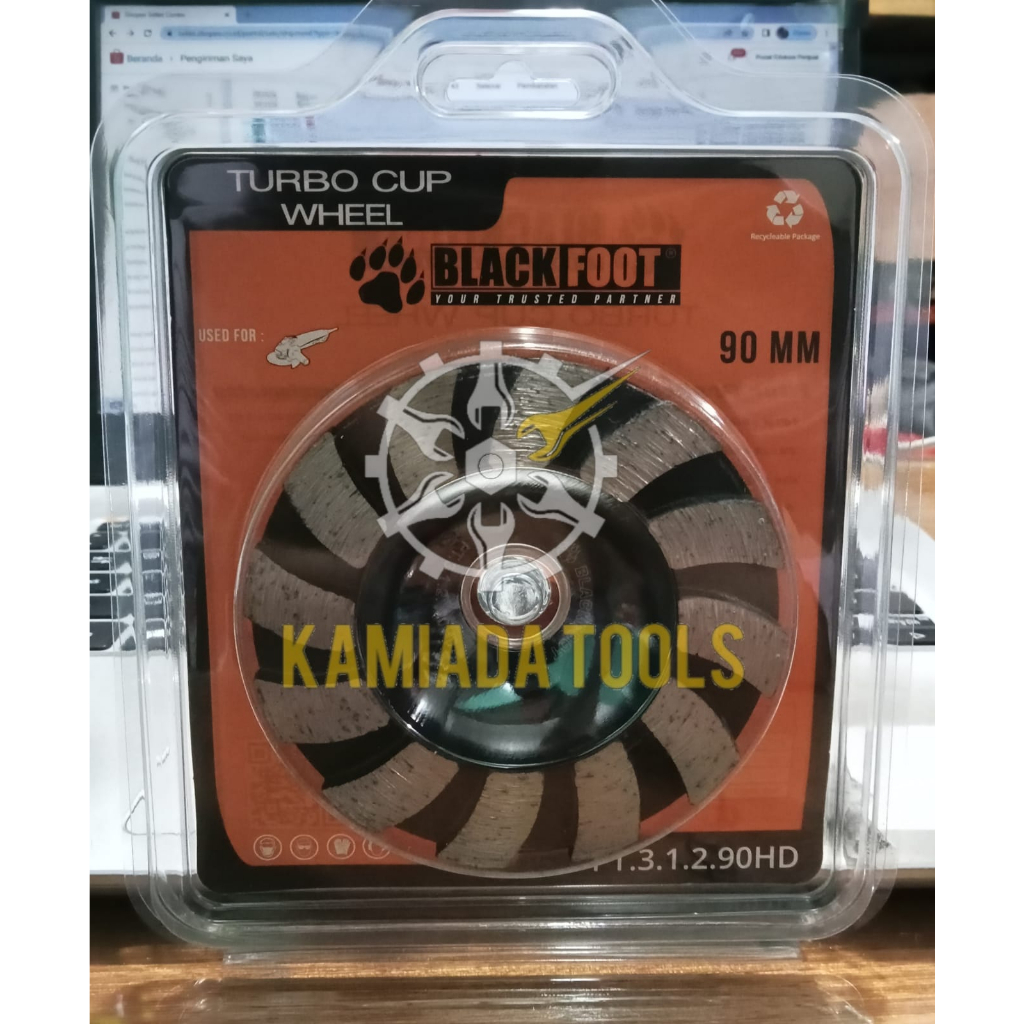 Diamond Turbo Cup Wheel BLACKFOOT/Diamond Wheel Cup BLACKFOOT Heavy Duty 3,5" 90mm