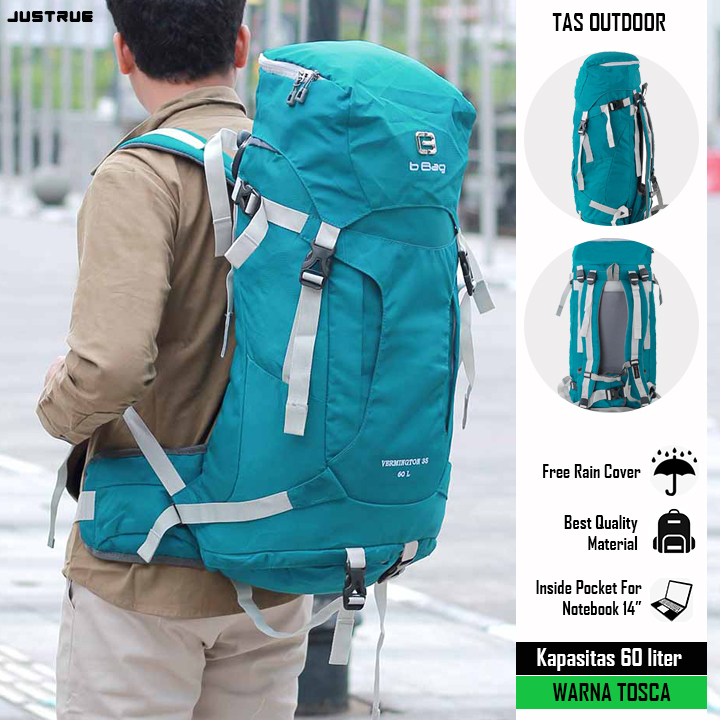 Justrue Carrier 60 Liter Tas Gunung 60L Tas Ransel Outdoor Tosca 201