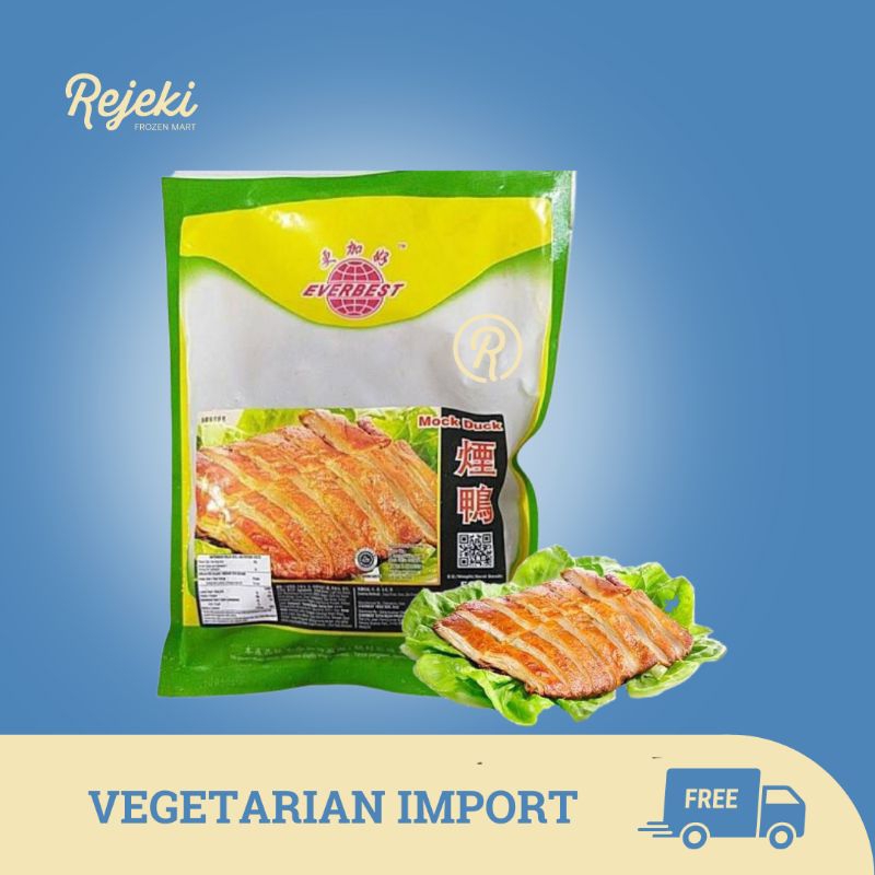 

Everbest Vegetarian Mock Duck Bebek 500gr & Chai Gor Bebek Krispi 350gr - Rejeki Frozen Mart