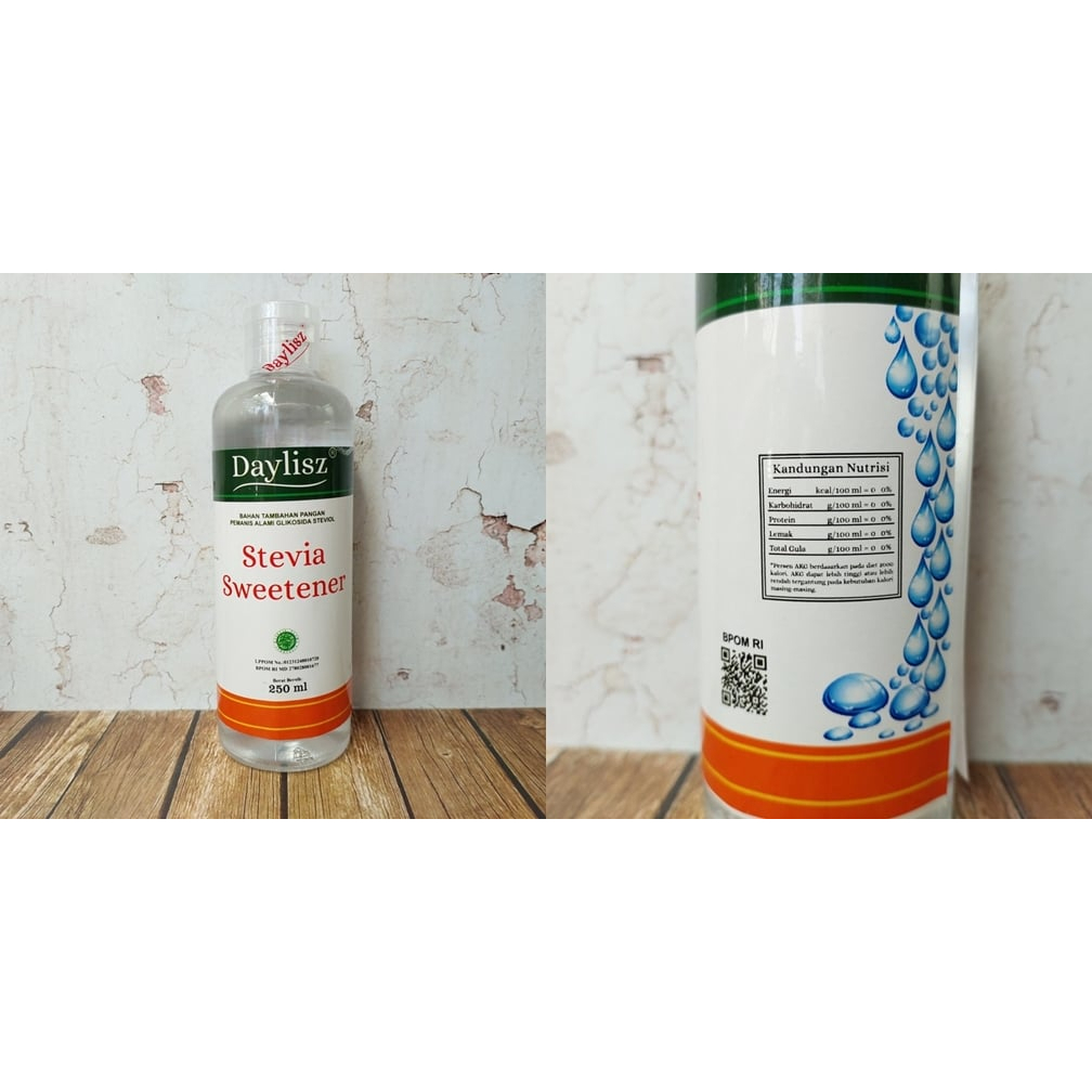 

Daylisz Stevia Sweetener 250 ml - Pemanis Alternatif Gula Pasir / Aren