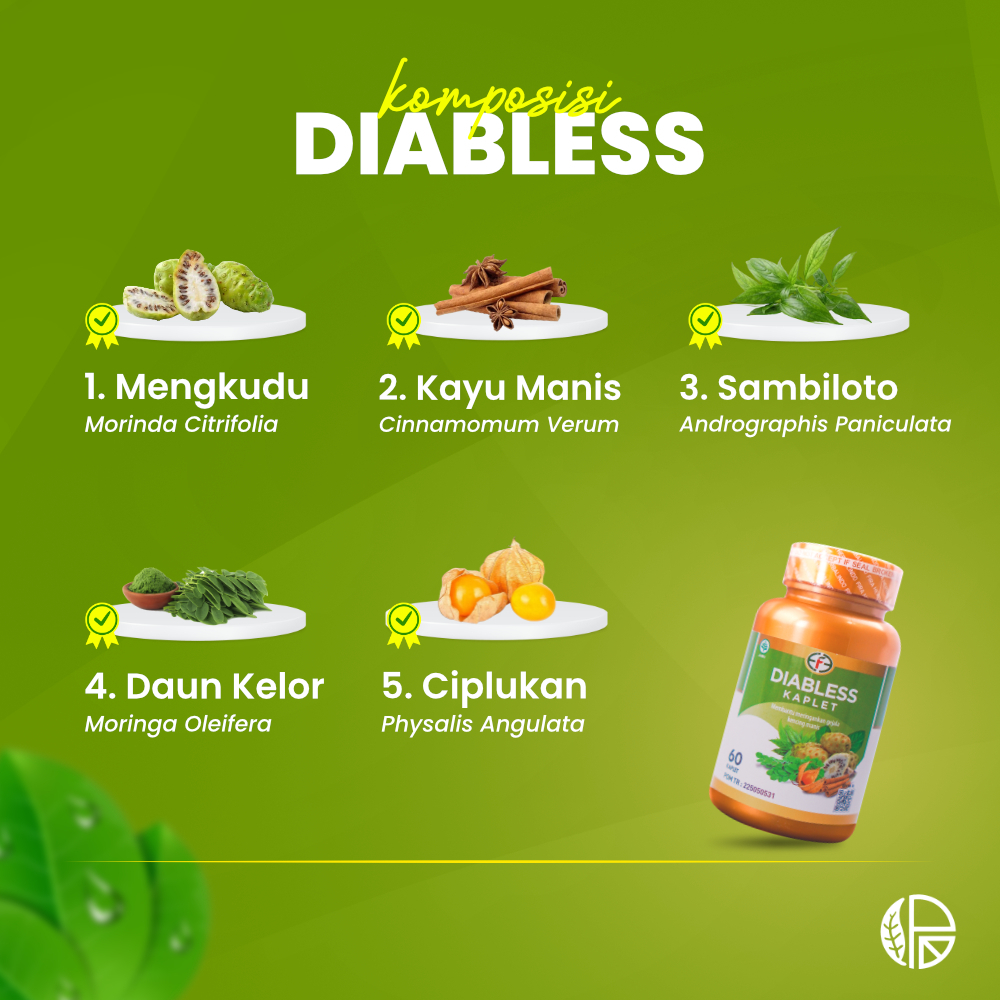 DIABLESS Kaplet Obat Diabetes Paling Ampuh Herbal Penurun Gula Darah Tinggi Diabet Kencing Manis