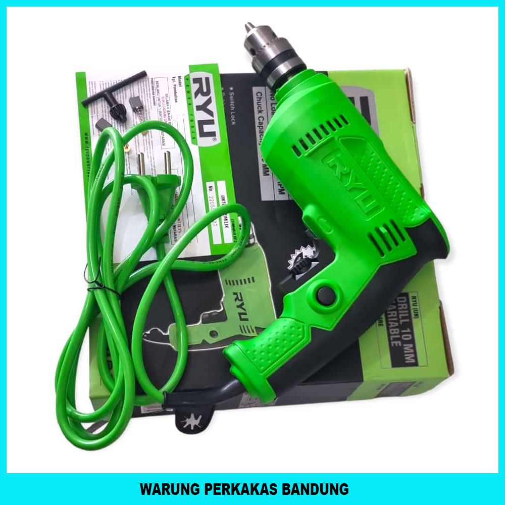 Mesin Bor Tangan Listrik RYU RDR10-RE / Mesin Bor Bolak Balik Variable Speed