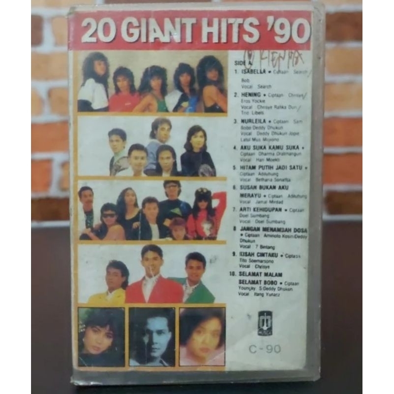 Kaset Pita 20 Giant Hits '90