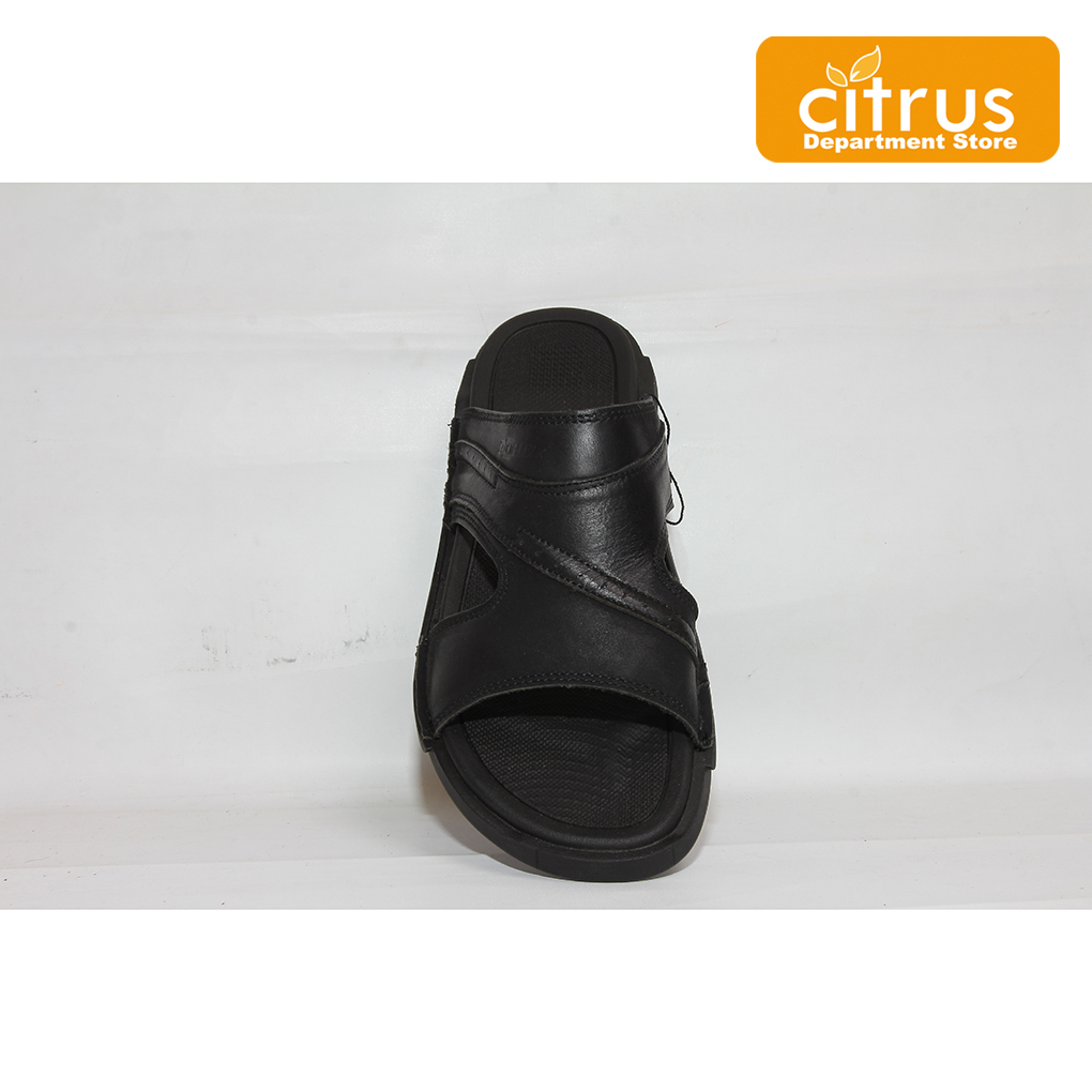 Rohde 6804 Sandal Pria Kulit Warna Black & Brown