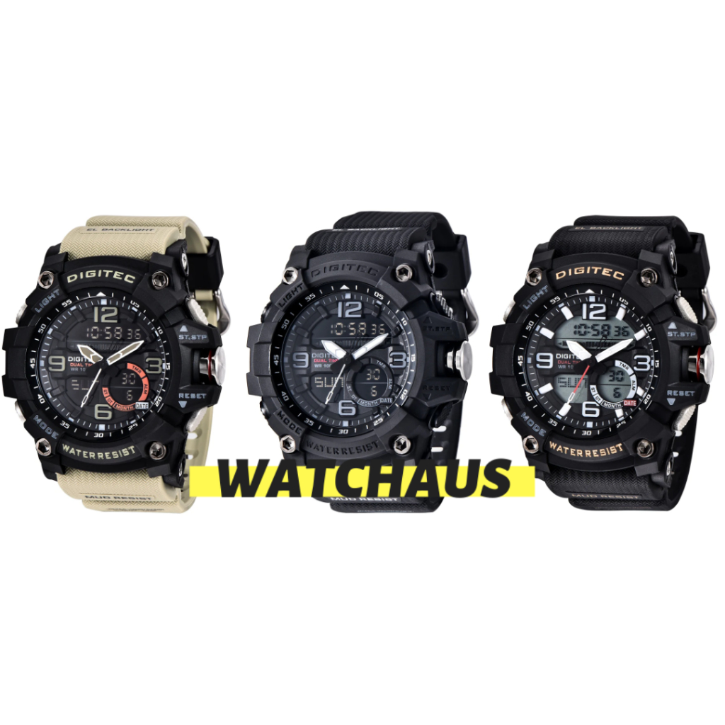 JAM TANGAN PRIA DIGITEC DA2102T DA 2102T RESIN/ RUBBER/ KARET STRAP