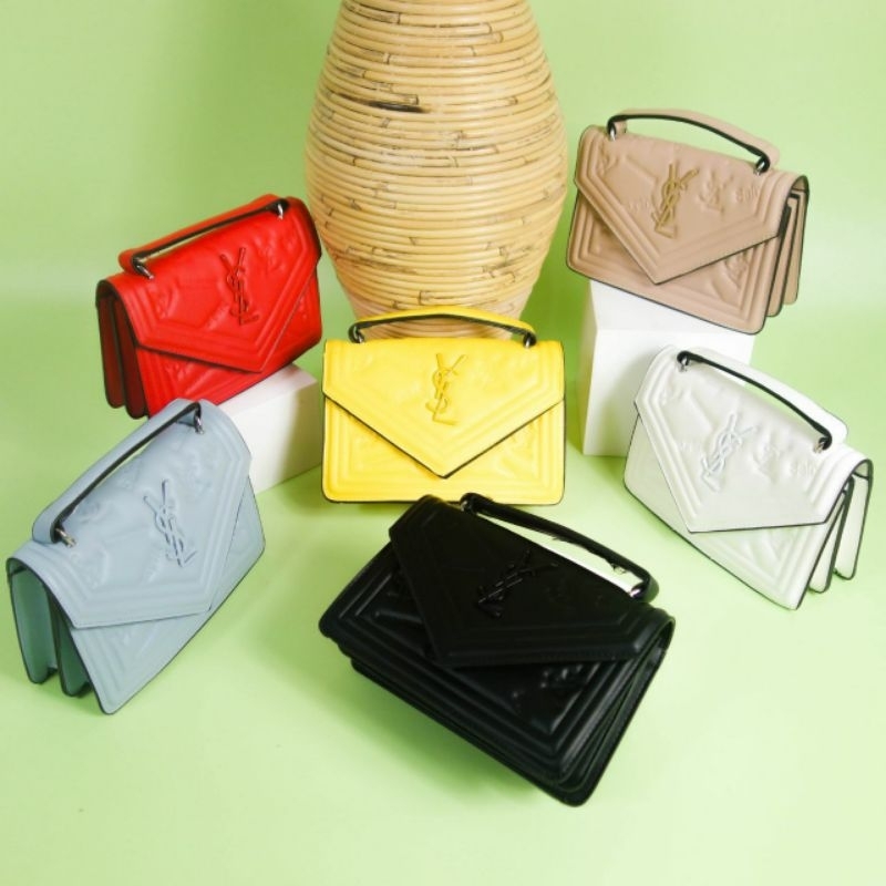 (COD)985 TAS SELEMPANG WANITA YSL IMPORT PREMIUM KOREA STYLE CANTIK MEWAH MURAH VIRAL KEKINIAN TERBA