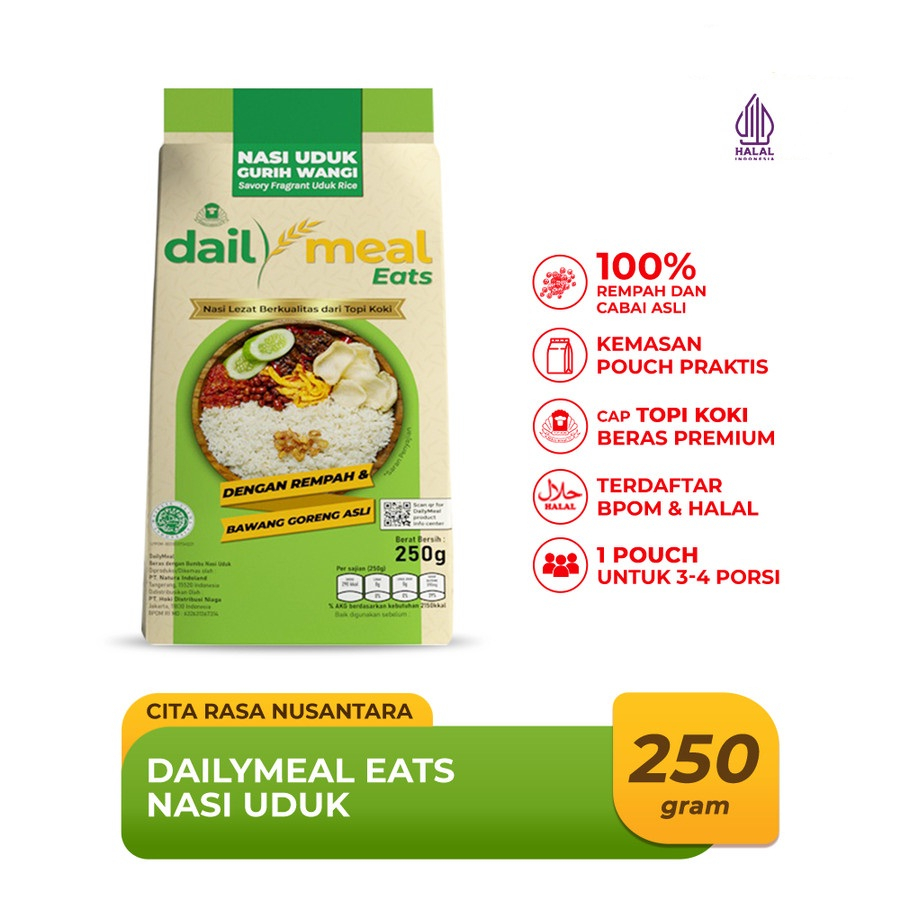 NASI UDUK DAILYMEAL EATS 250GR DAILY MEAL