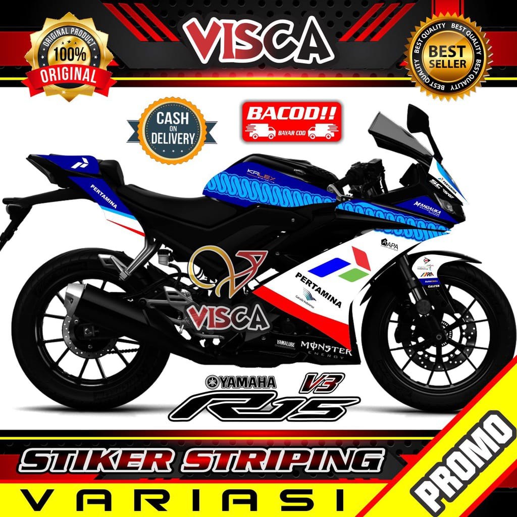 Striping Lis R15 V3 Stiker Lis Yamaha R15 V3 Stiker Motor R15 V3 Mandalika