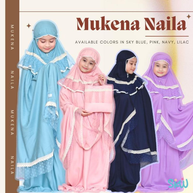 {READY LIMITED 7-11 th} !!! MUKENA anak premium renda NAILA // mukena anak remaja tanggung 7 8 9 10 11 tahun rayon kahatex premium // mukena naila nayla anak