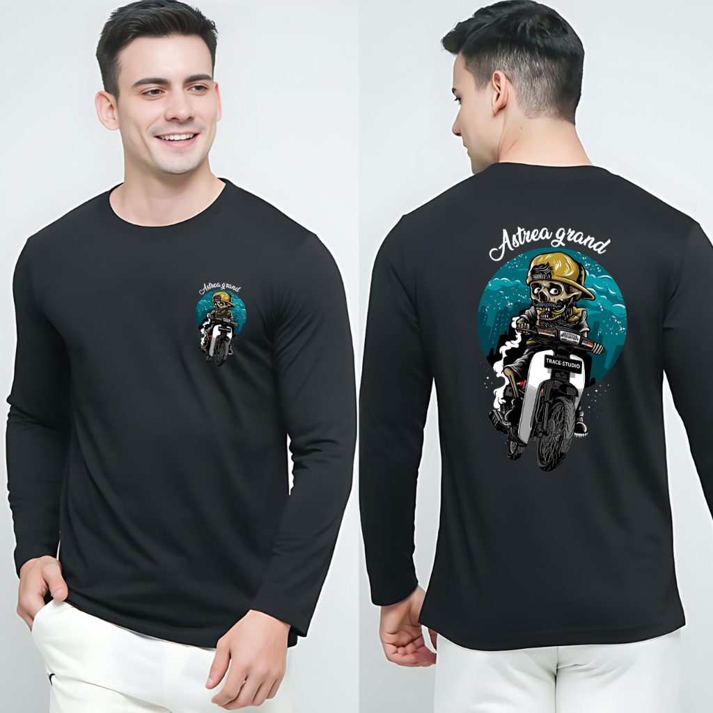 KAOS DISTRO UNISEX COTTON COMBED 24s LENGAN PANJANG/PRINTED ASTREA GRAND