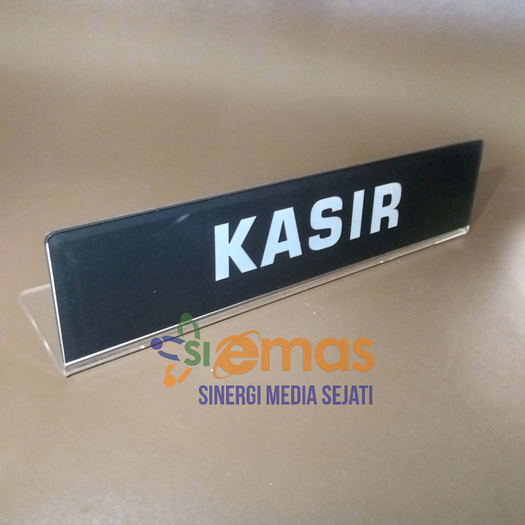 Akrilik Meja Kasir | Akrilik Lipat Tipe L | Acrlic  Kasir | Akrilik Tanda Meja Kasir
