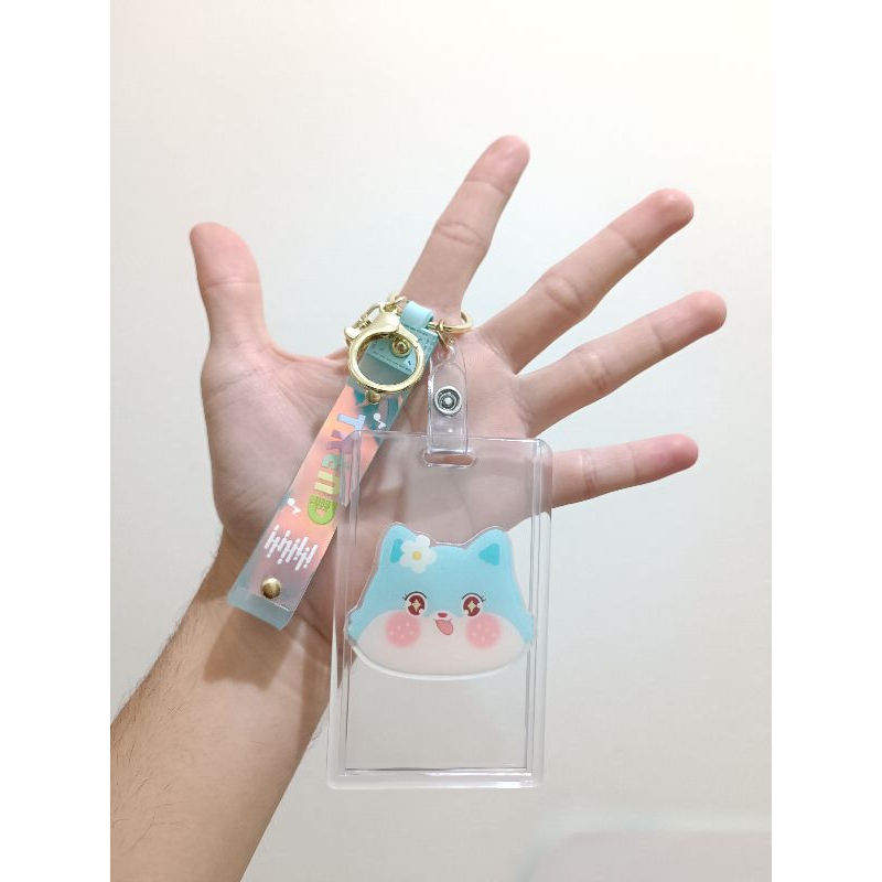 MOMO 1PCS ID CARD BENING MOTIF BINATANG DAN GANTUNGAN KUNCI/ NAME TAG BENING/ TEMPAT ID CARD