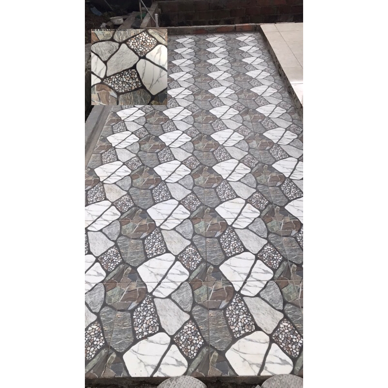 Keramik Mulia Tile Village Griss 40x40 Kasar