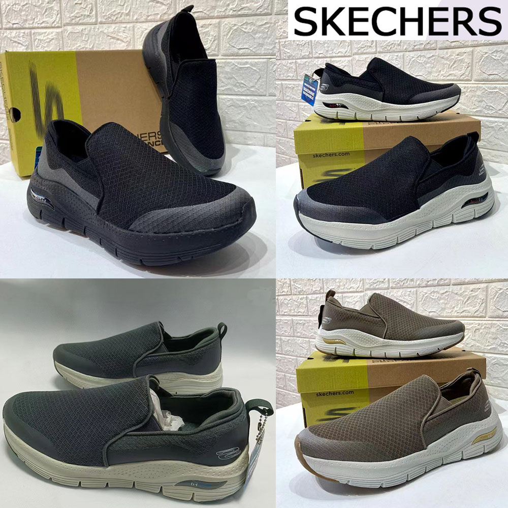 SKECHERS Sepatu  Pria Archfit ballin  kasual sepatu casual sepatu pria hitam  slip on cowok