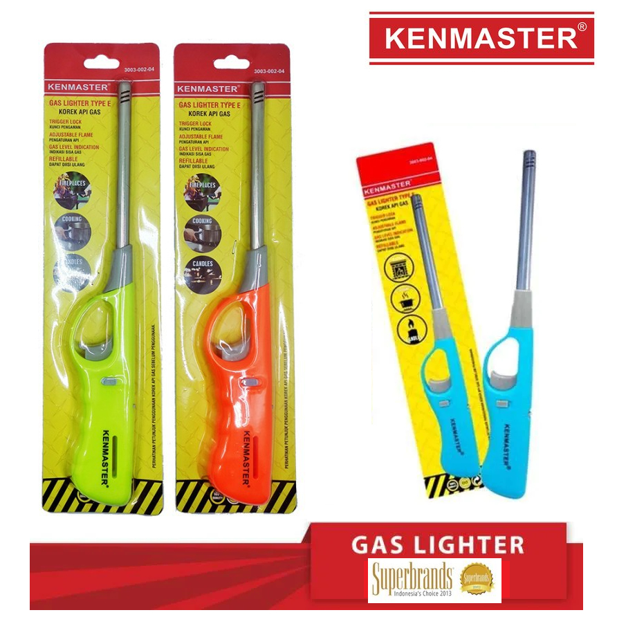 KENMASTER Gas Lighter Pematik Api / Korek Pematik / Korek Api Kompor Panjang Type RANDOM