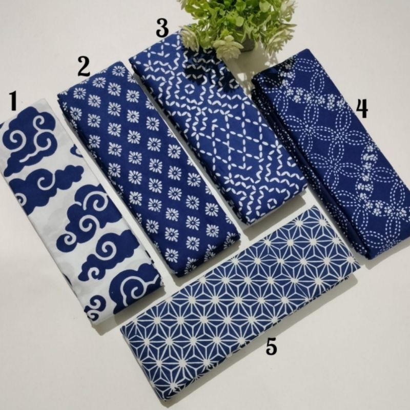 BATIK CAP HANDMADE BIRU ELEKTRIK 2MTR