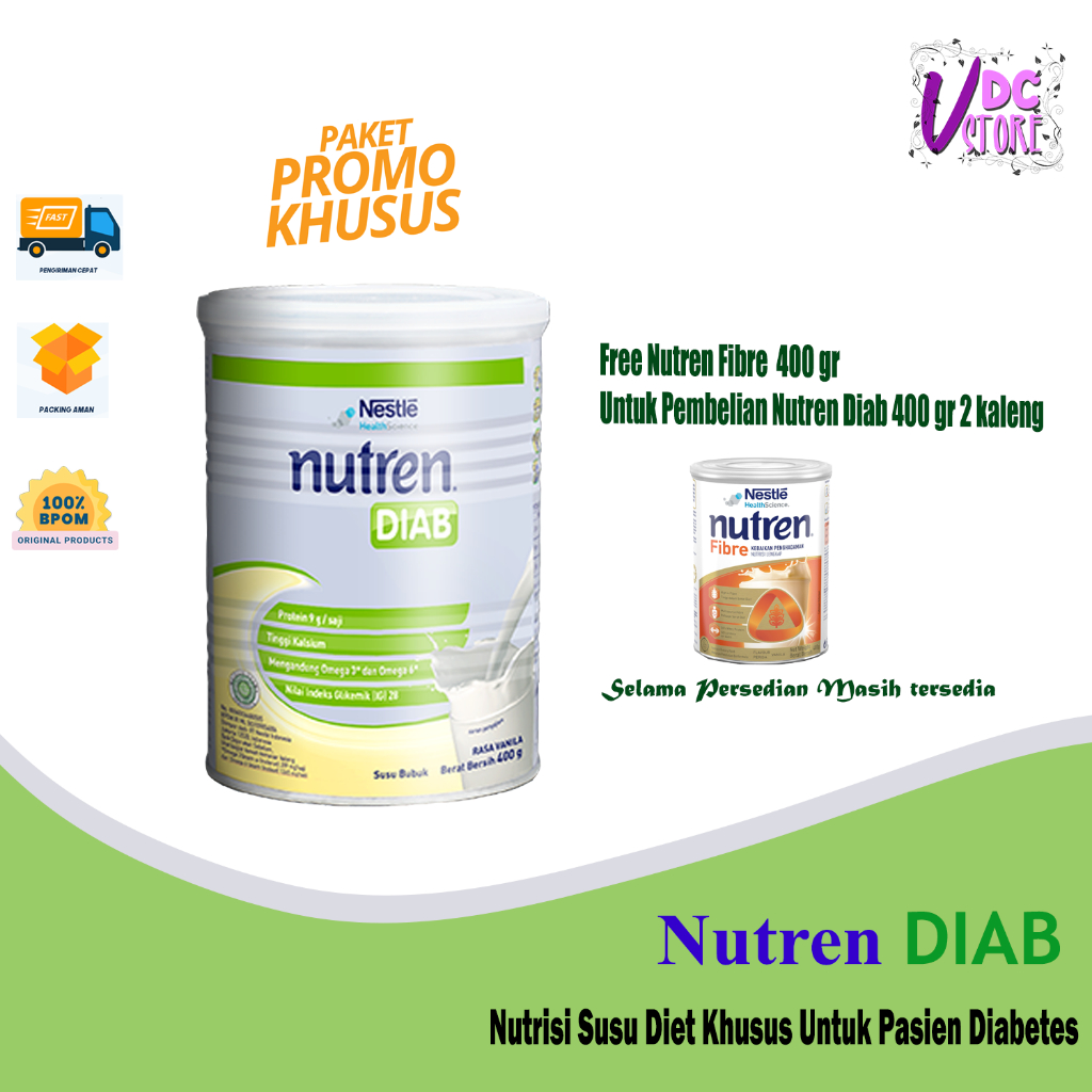 

NUTREN Diabetes 400 gr- Nutrisi Susu untuk penderita Diabetes