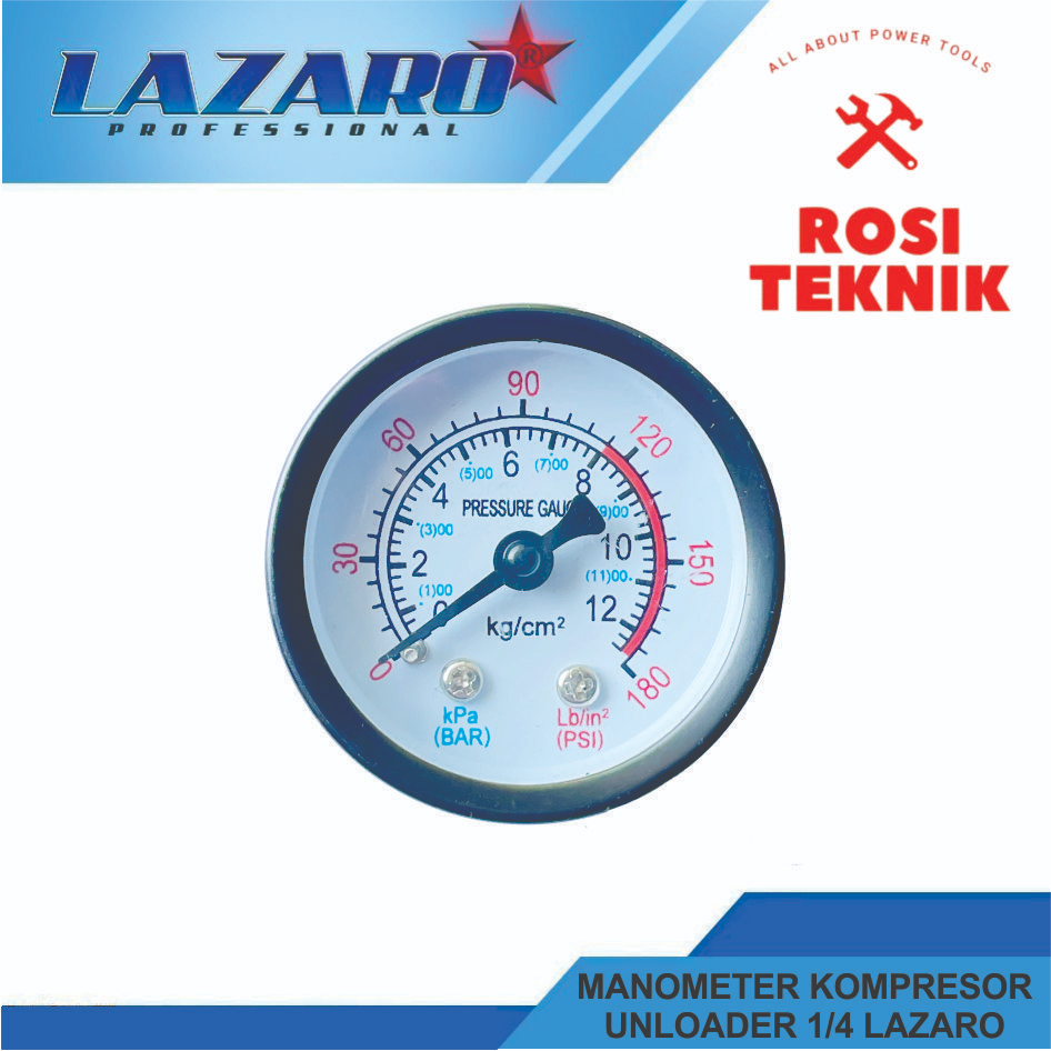 Manometer Kompresor Unloader 1/4 LAZARO