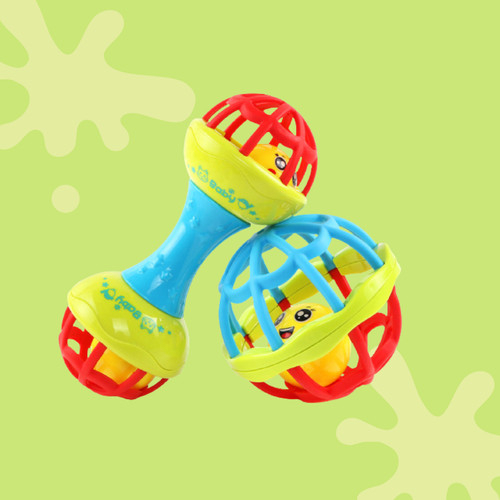 mainan bayi 2bulan maian rattle teether