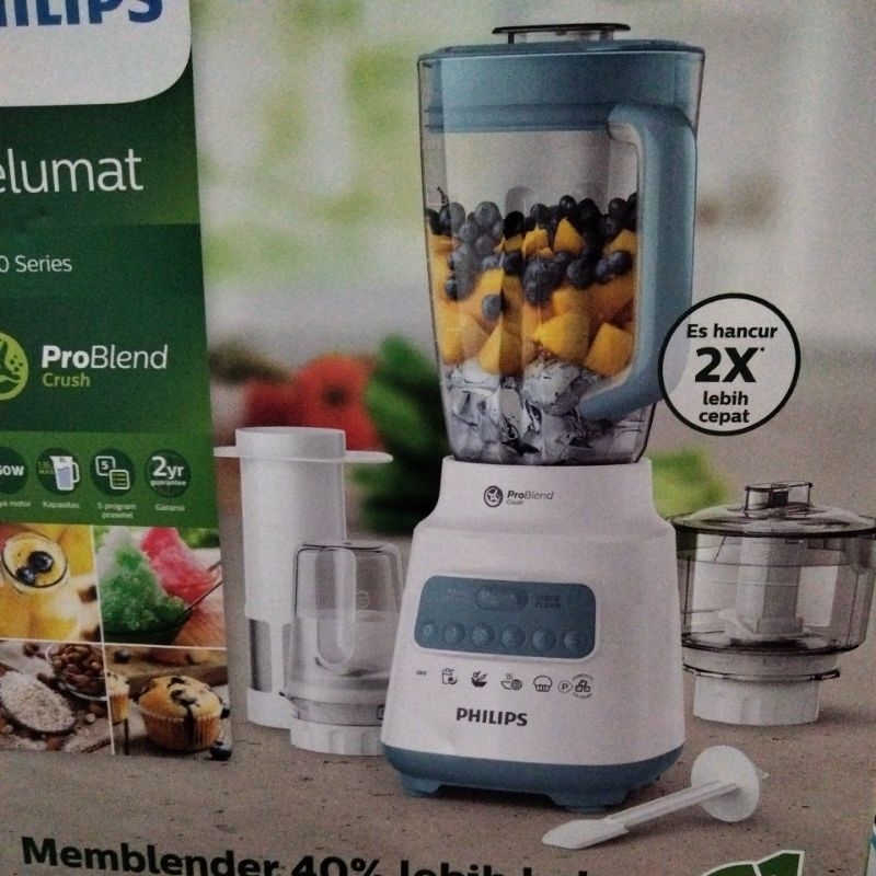 PHILIPS BLENDER PLASTIK 2L HR2223/30 HR2223 HR 2223 GARANSI RESMI