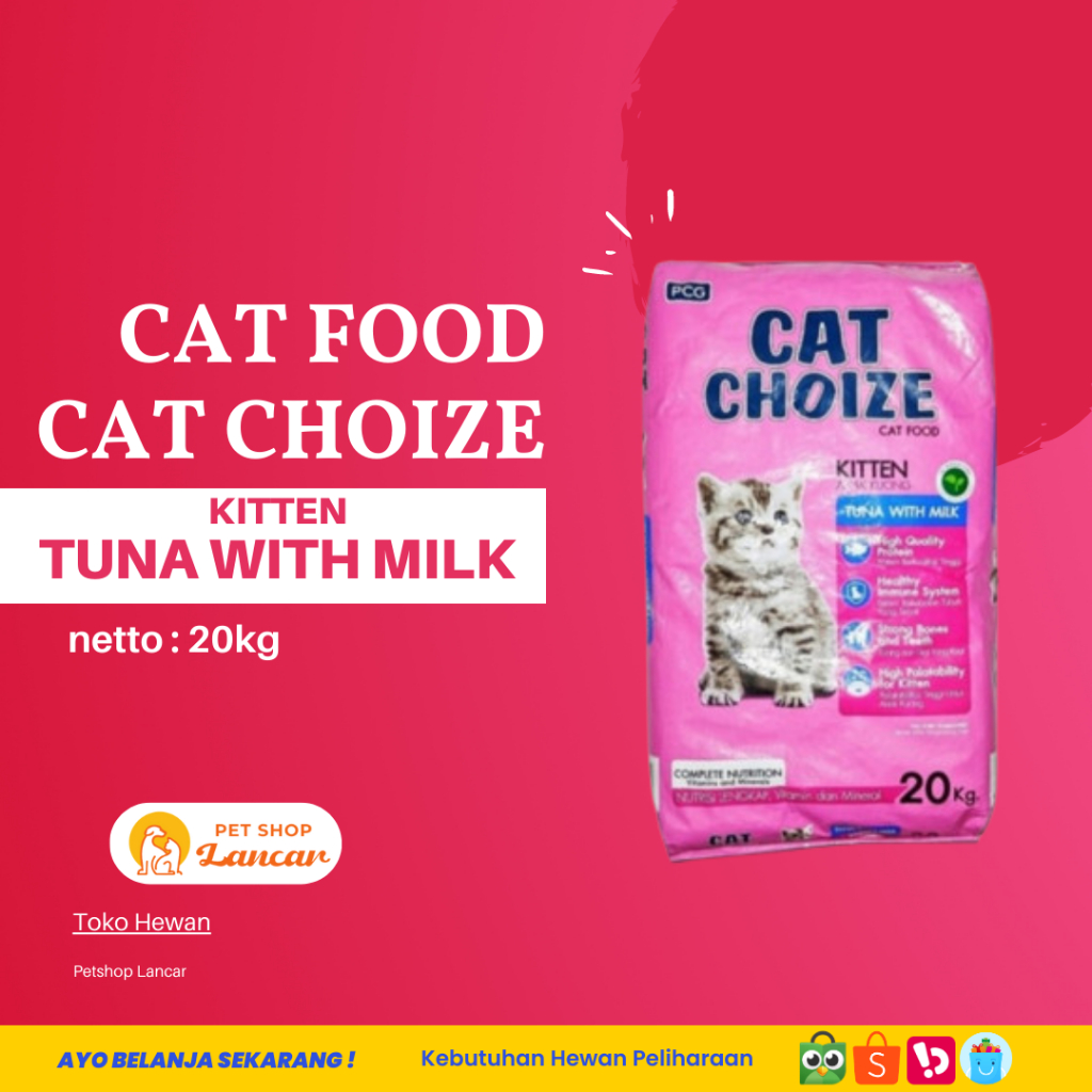Makanan Kucing Cat Choize Kitten Tuna With Milk 20KG Cat choize Tuna