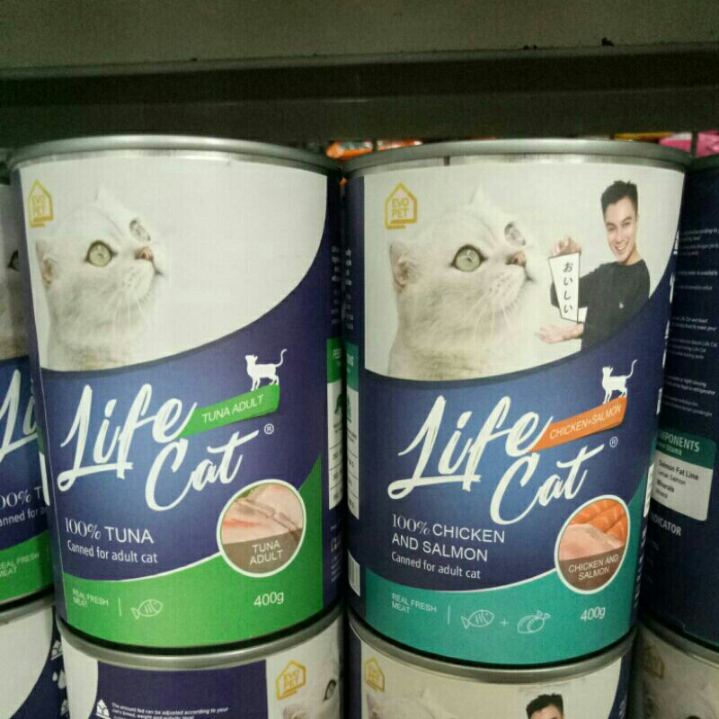 LIFE CAT ADULT 400GRAM KALENG - MAKANAN KUCING LIFE CAT ADULT 400GRAM