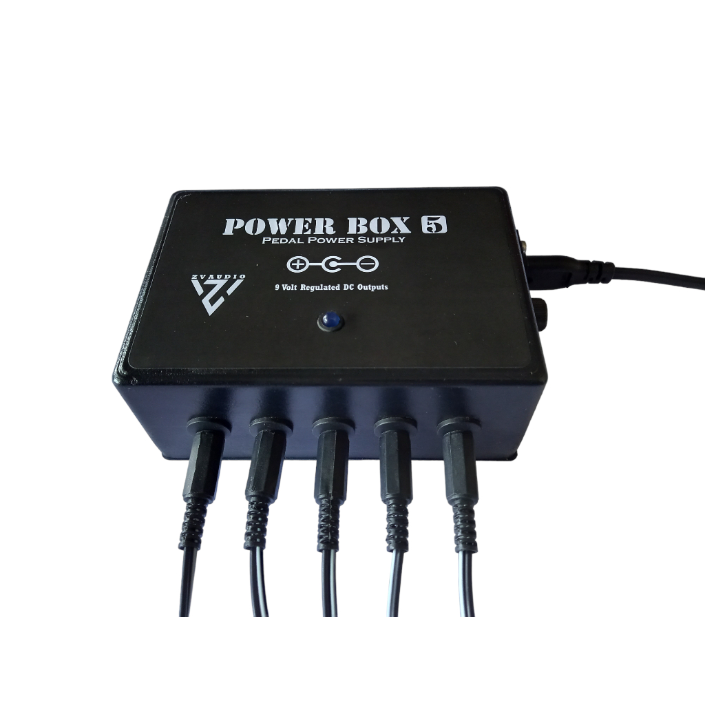 power supply efek gitar 5 channel, adaptor efek gitar ZV Audio Power Box 5 Pedal Power Supply 5ch