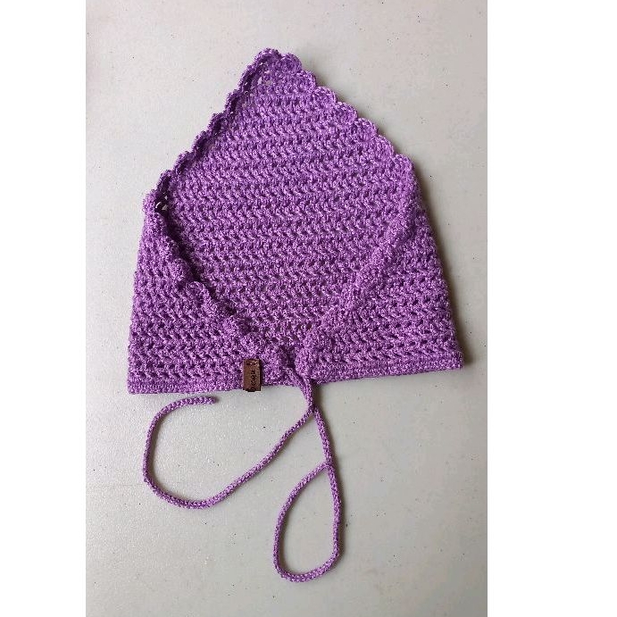 Ellea Crochet Cap/penutup kepala rajut/bando/bandana