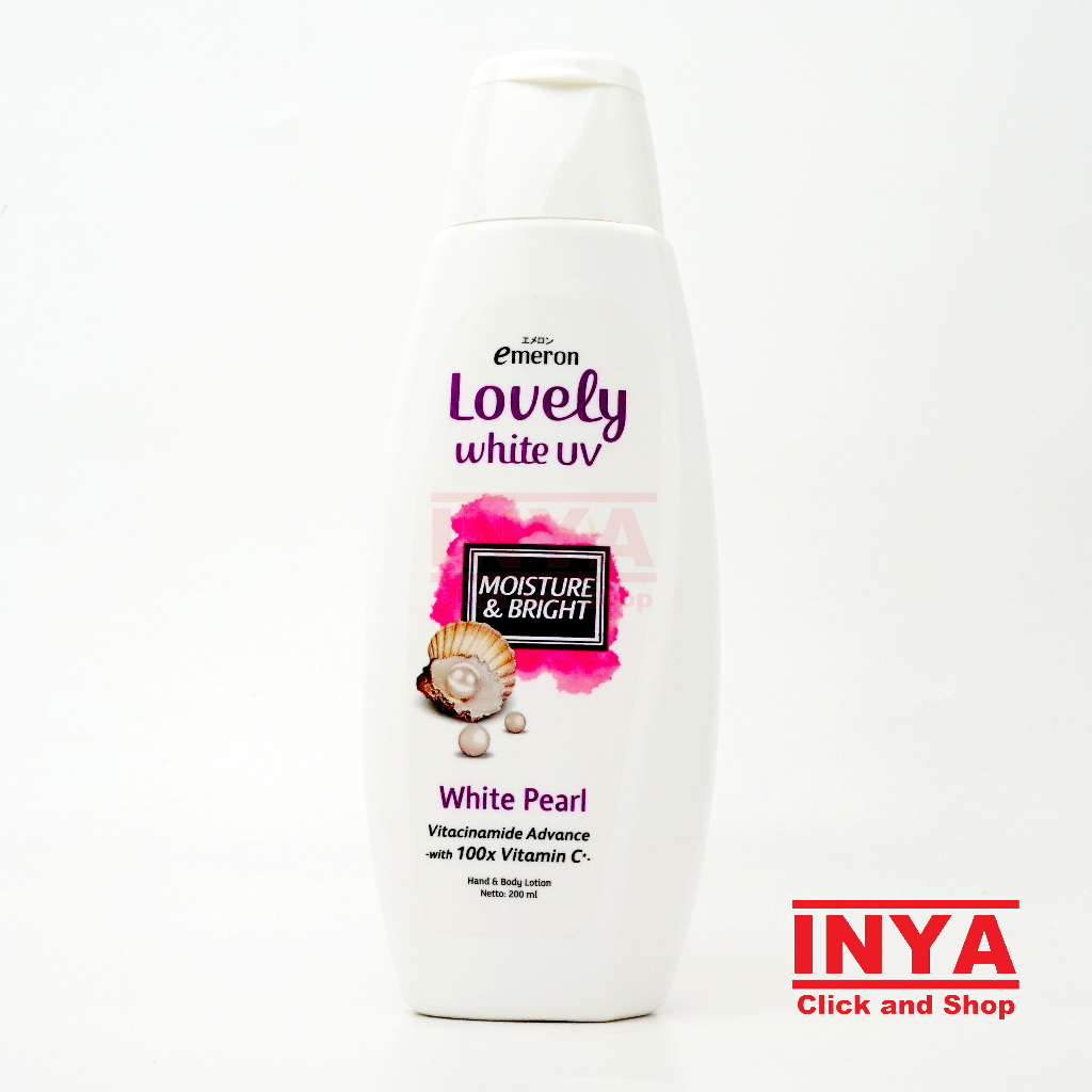 Emeron Lovely White UV Moisture &amp; Bright White Pearl 200ml - Hand Body Lotion