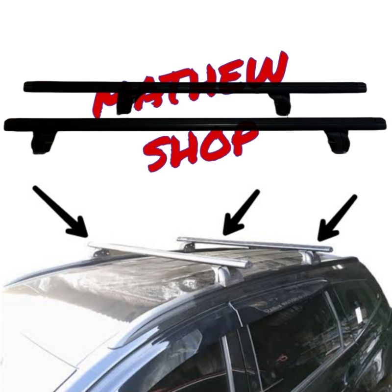 Crossbar Cross Bar Kaki Rack Jepit Roofrail Nempel All New Fortuner PAJERO SPORT 2016 2017 2018 2019