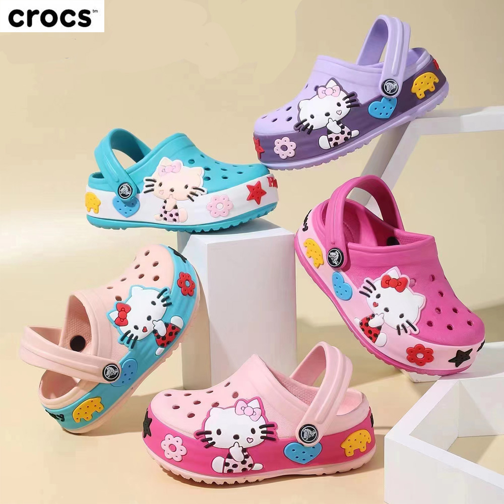 Sandal Crocs Kids Classic Clog  Anak Sandal Crocs   Perempuan Free Jibbits Pantai