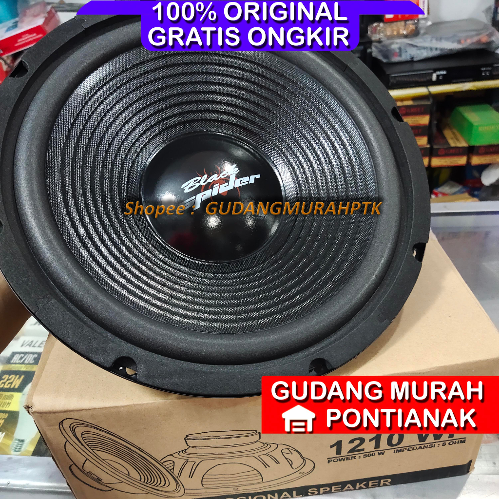 Speaker BlackSpider 12&quot; 500 Watt 1210WF 12inch Original Black Spider 1210 wf Woofer 500Watt 500W 12 inch SUBWOOFER