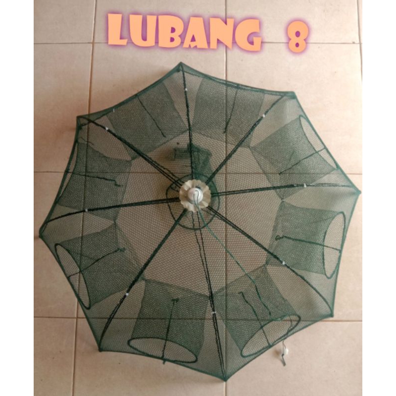Bubu payung lubang 8/bubu jaring hexagonal/jebakan ikan wader,lele,udang/perangkap ikan/bubu 8/bubu 