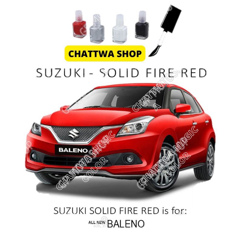 CAT OLES SUZUKI BALENO SOLID FIRE RED CAT OLES PENGHILANG BARET MOBIL LECET GORES MERAH SOLID GLOSSY