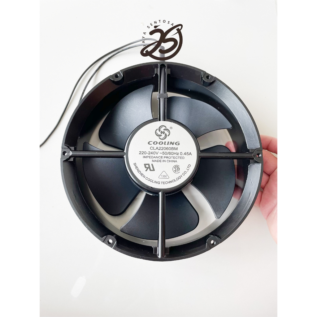 FAN AC 220V 22cm KIPAS AC 220VOLT 22 cm 220 V CLA22060 BM 0.45A 220 VOLT AC 220 VOLT