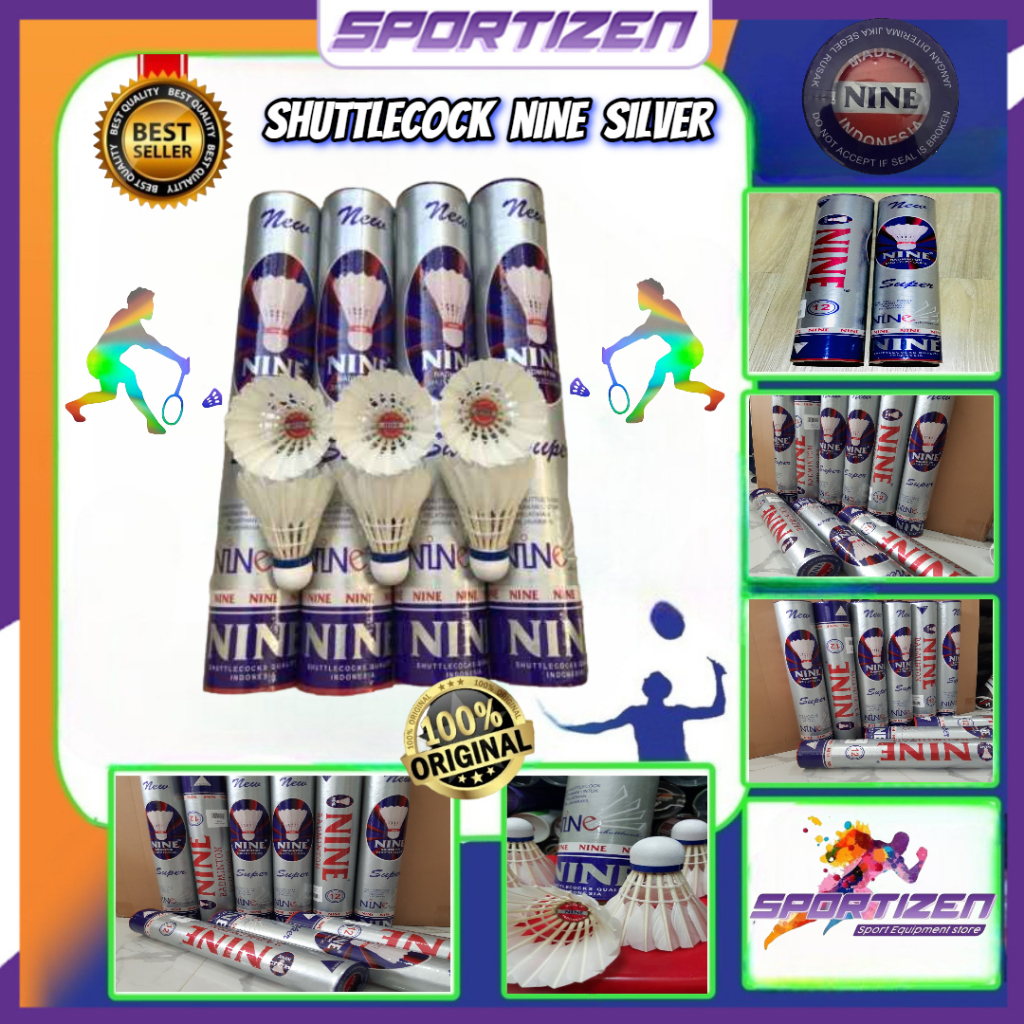 SHUTTLECOCK BADMINTON NINE SILVER ORIGINAL