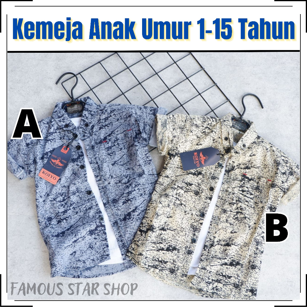 kemeja Anak Motif Abstrak Kemeja Anak laki laki Keren Kemeja Lengan Pendek Usia 1-15 Tahun | Kemeja Pria Hawai/ Kemeja Pantai Abstrak | FMS