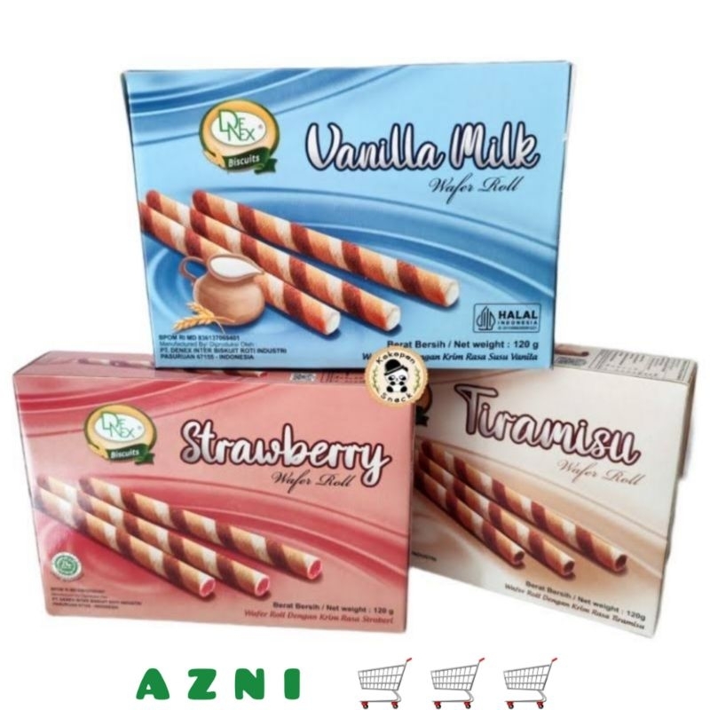 

DENEX Wafer Roll 120 Gr - Vanila/ Strawberry/ Tiramisu/ All Varian